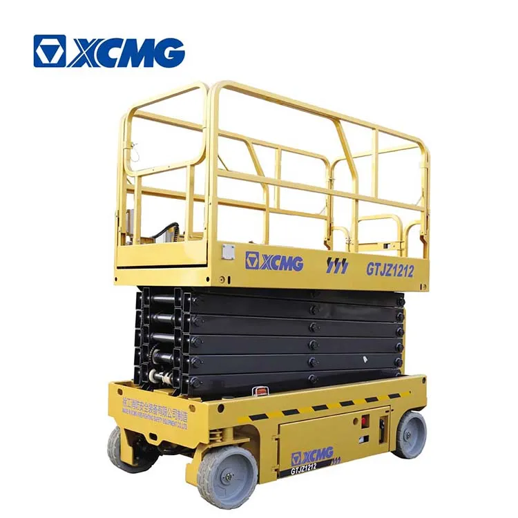 XCMG official 12m hydraulic drive self-propelled mobile scissor lift table GTJZ1212 aerial working platform for sale